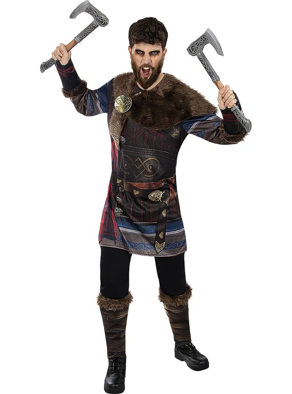 FUNIDELIA Assassins Creed Valhalla Øks til dame og mann - Størrelse: 0 - Brun