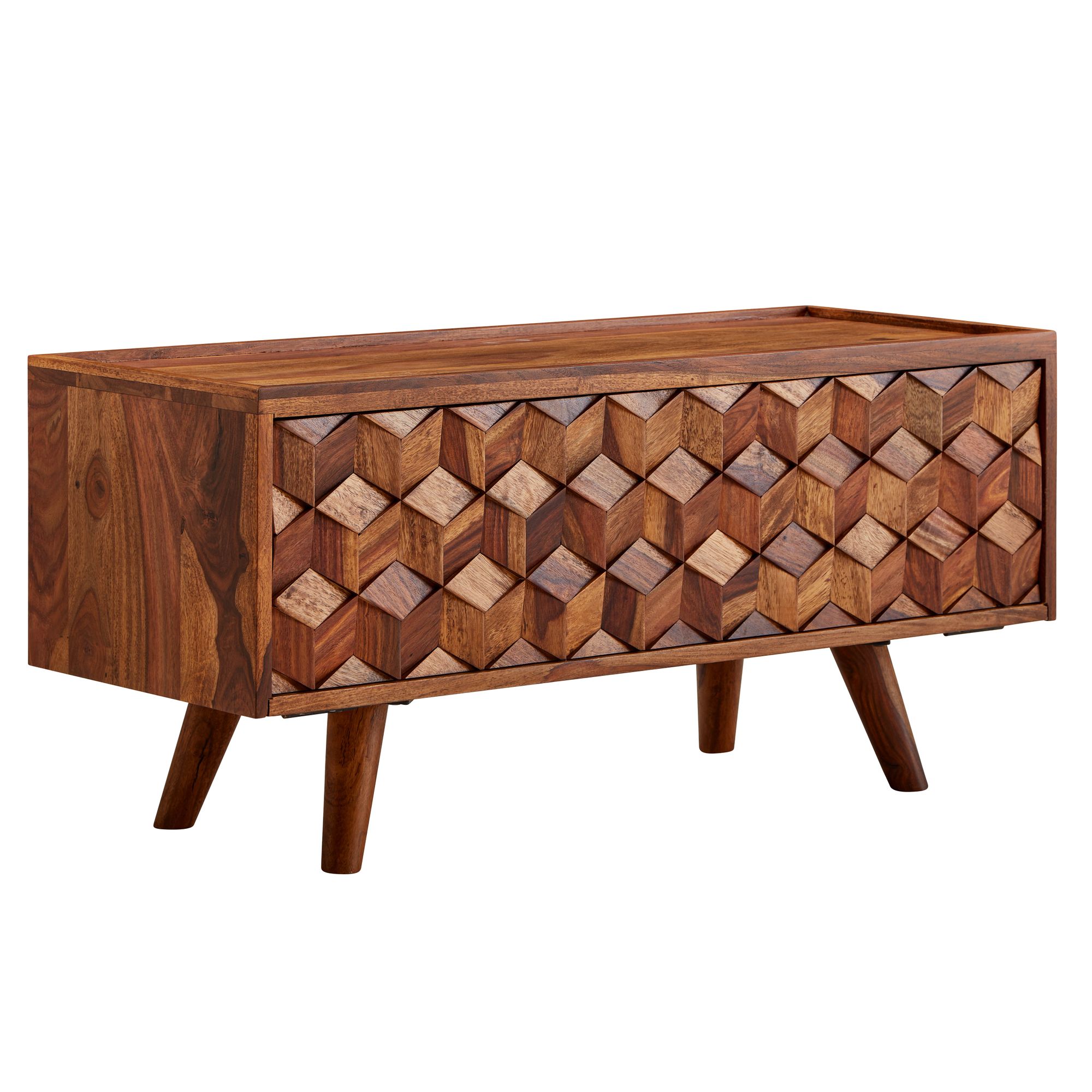 TV Schrank FineBuy Lowboard 92x44x35 cm Holz Fernsehkommode Fernsehschrank
