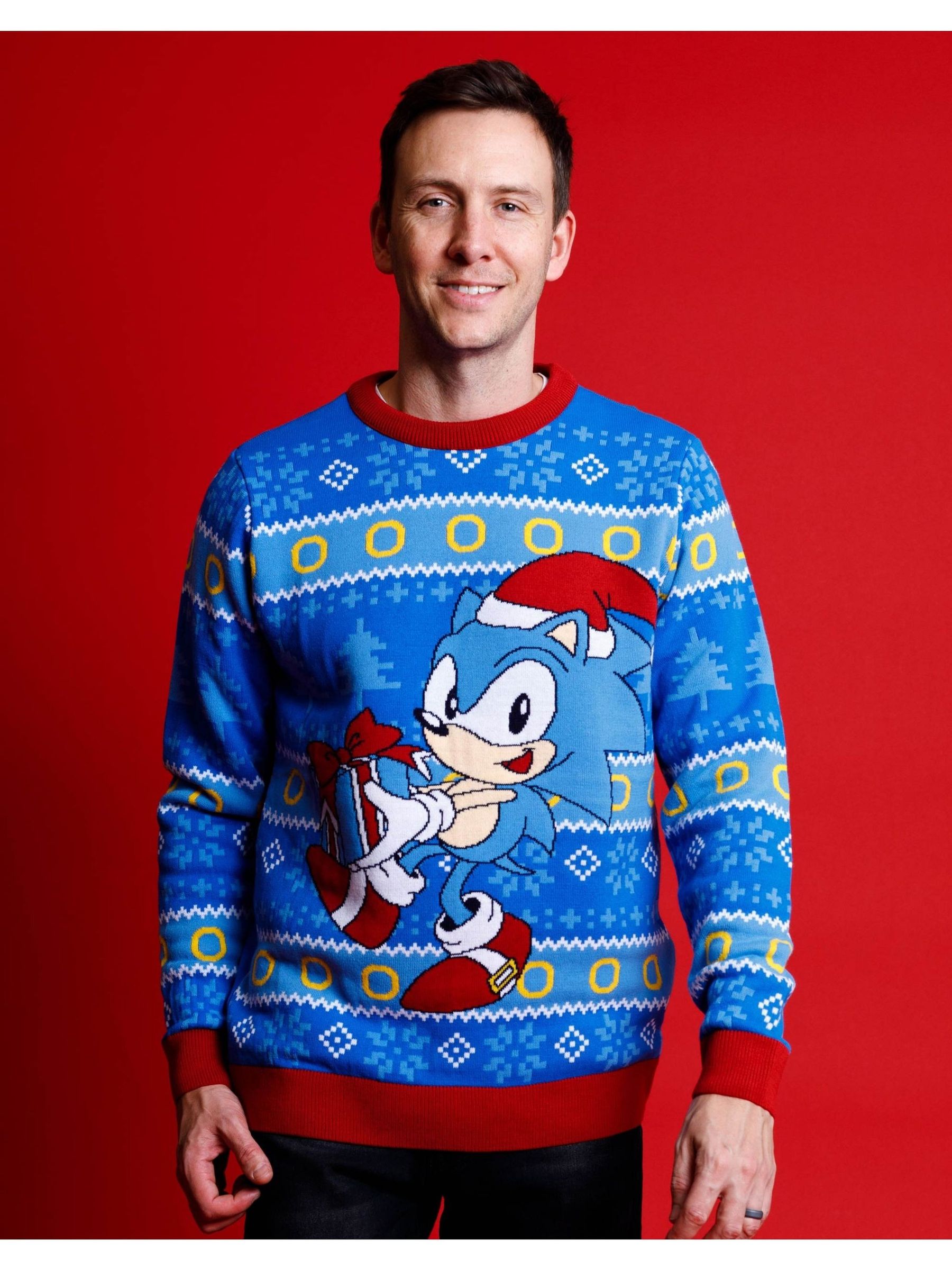 Blauw Sonic - Vanilla Underground - Kersttrui voor heren