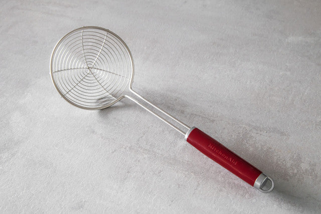 Schuimspaan, Frituurschep - Empire Red - Hittebestendig - KitchenAid