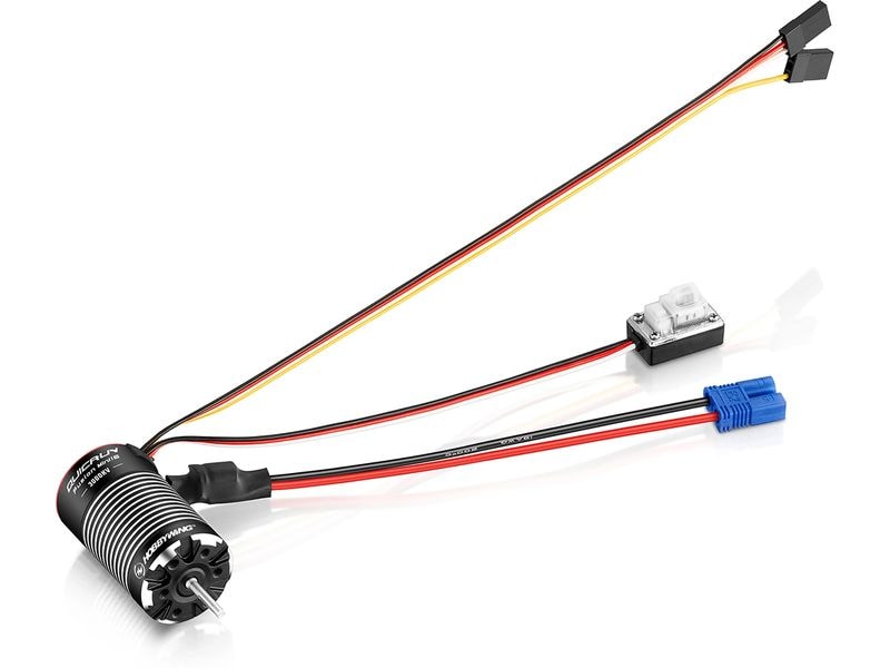 Hobbywing Brushless-Antriebsset Quicrun Fusion Mini16, 3000 Brushless FOC Sensored Antriebsset für Crawler im Massstab 1:16