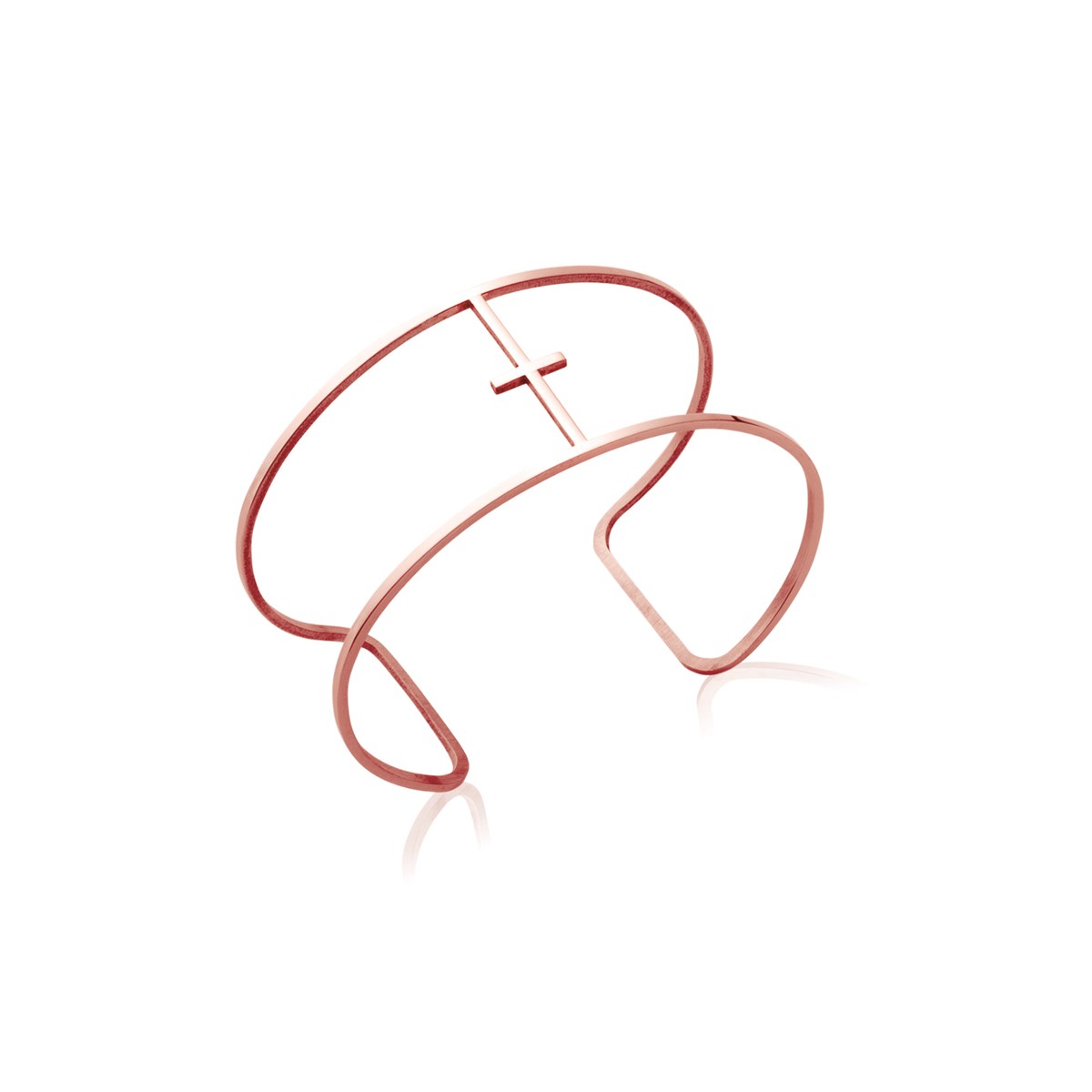 Bracelet femme manchette acier ou acier rose - Lorenzo R