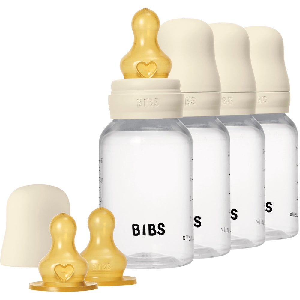 Køb Bibs Ivory Baby Flaske Round Latex 4-Pak