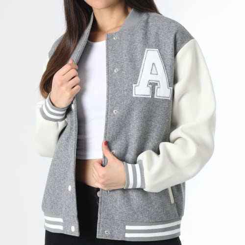 Veste Teddy Silja Life Gris Chiné Beige