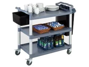 Rullebord/Serveringsvogn 108x50x96 cm med 3 hylder( affaldsspande medfølger ikke)