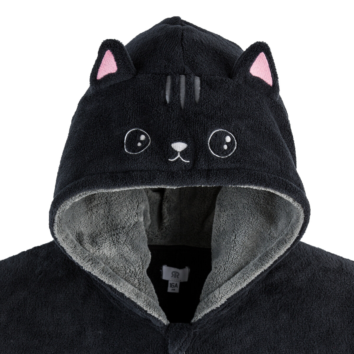 COLEÇÕES LA REDOUTE<br>Macacão, zwarte kat em sherpa