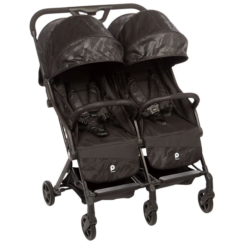 Poussette double premium Aria Twin - Noir - Ecru