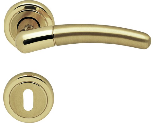 Rozetset Mount Betty, messing/gepolijst/satijnafwerking, BB, voor binnendeuren