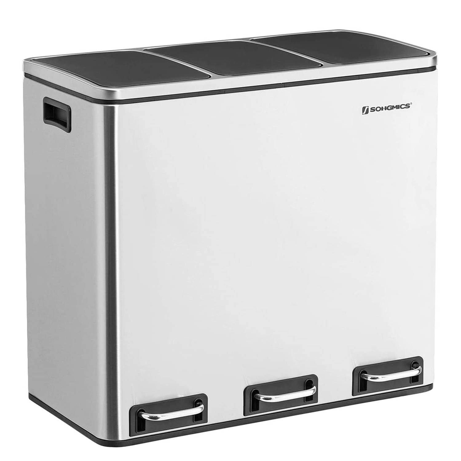 SONGMICS Mülleimer 54 Liter (3 x 18 L)