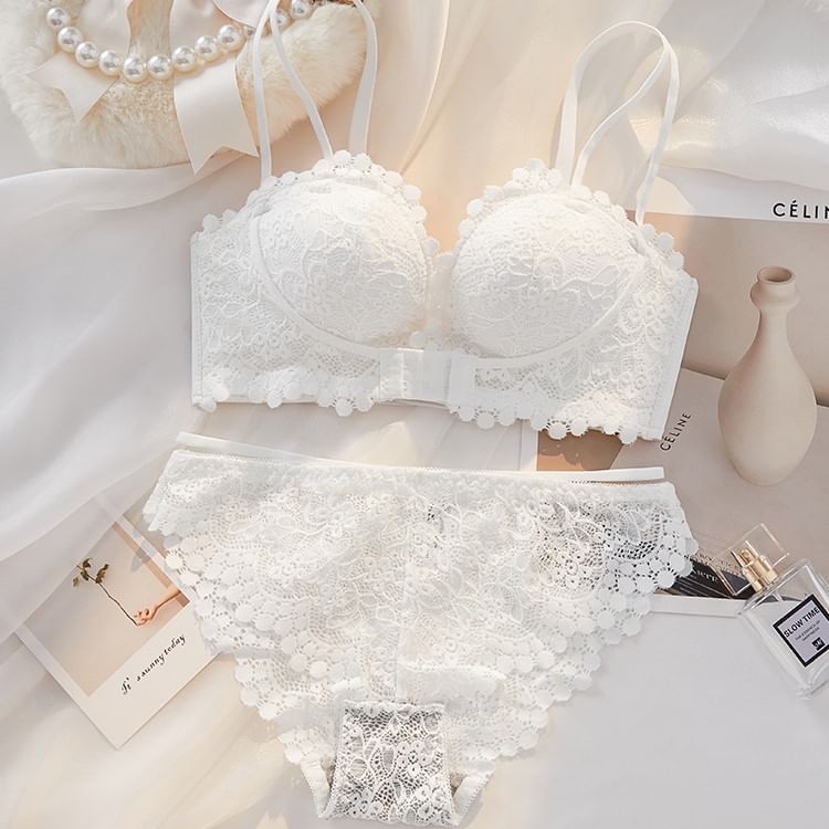 Sundewea - Effen kanten bh / slip / set