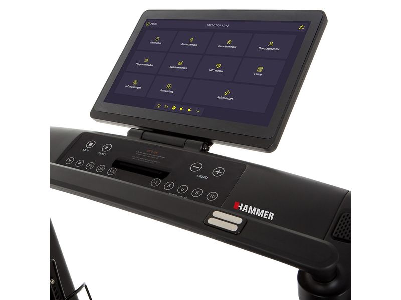 HAMMER Laufband Q. Vadis 10.0 Modernes Laufband mit integriertem Display