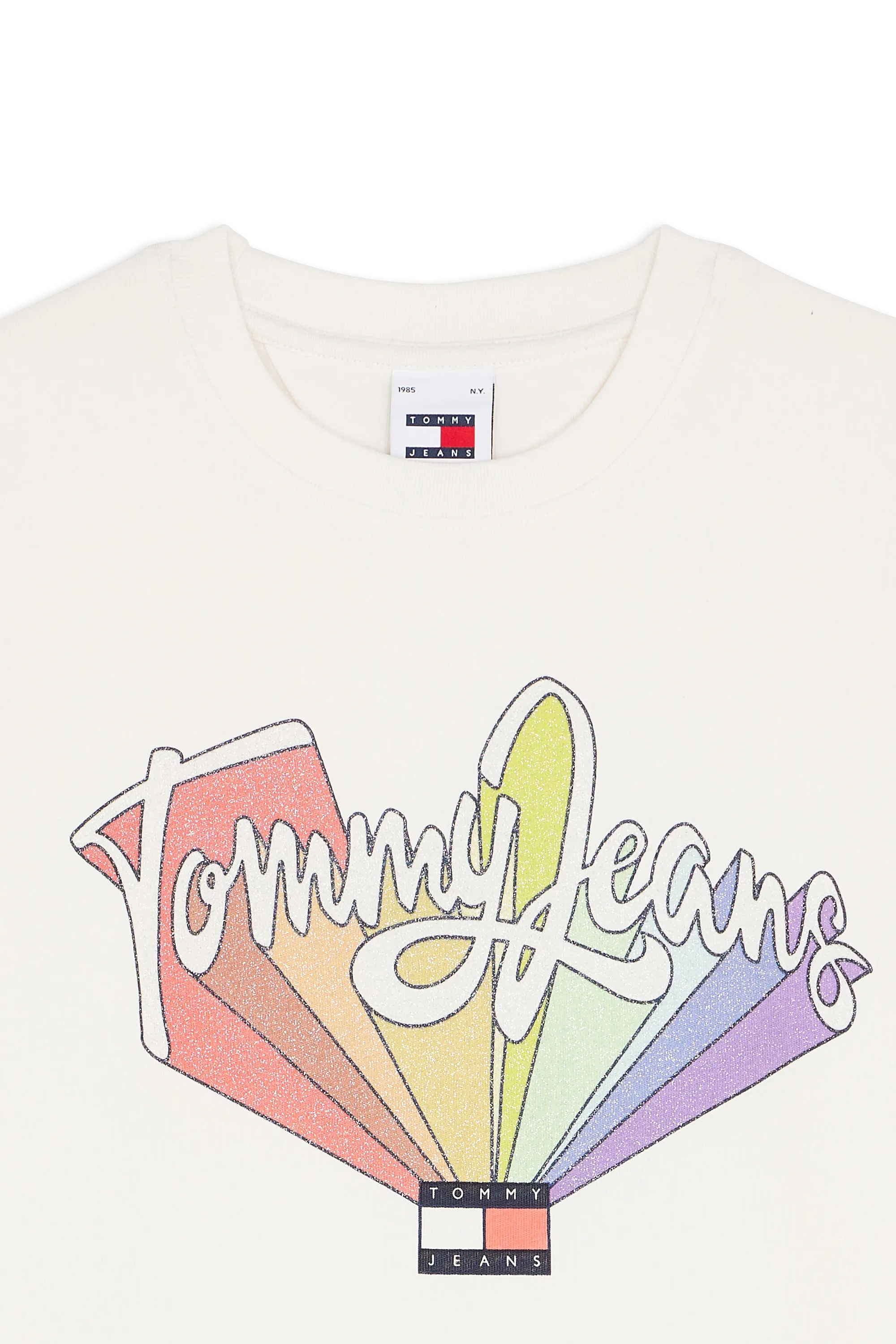 TOMMY JEANS T-shirt  TJW BXY RAINBOW FLAG Blanc