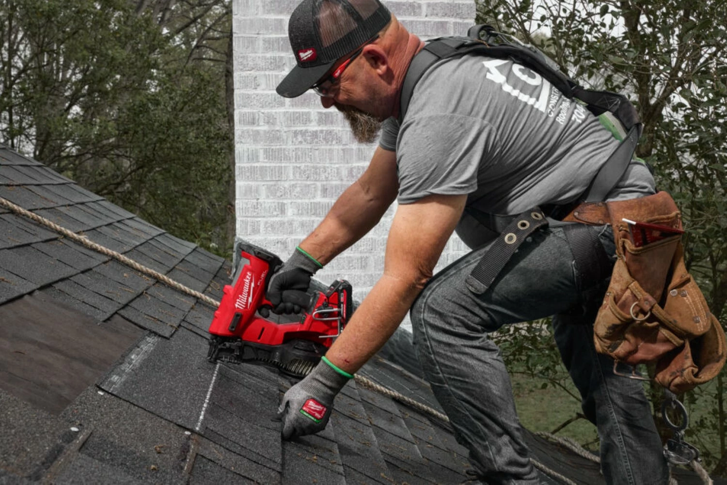 Milwaukee M18 FRCN45-0X 18V Li-ion accu Trommelspijker tacker body in HD Box