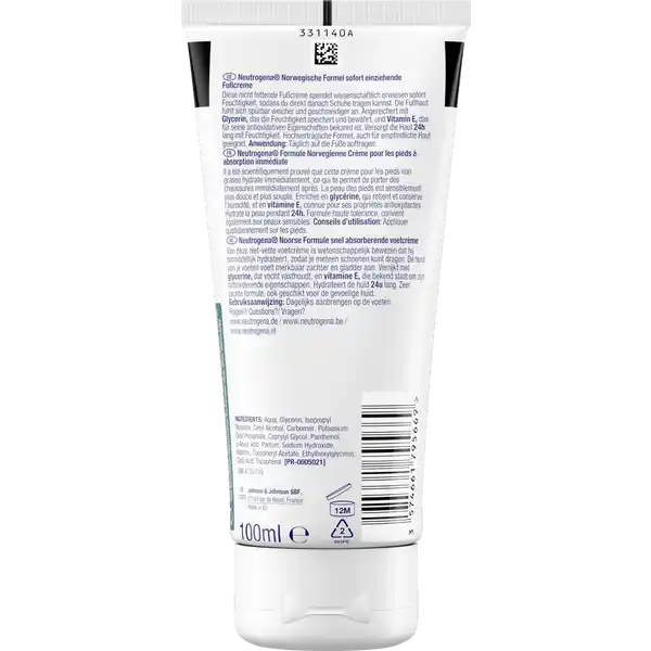 Feuchtigkeitsspendende Fußcreme