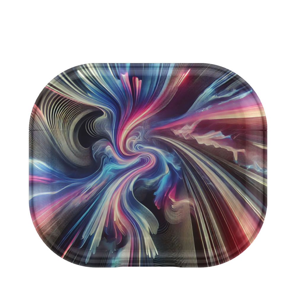 Apple AirPods (3. Generation) Gummi Hülle Unendlicher Fluss 2 - Lila-Violett