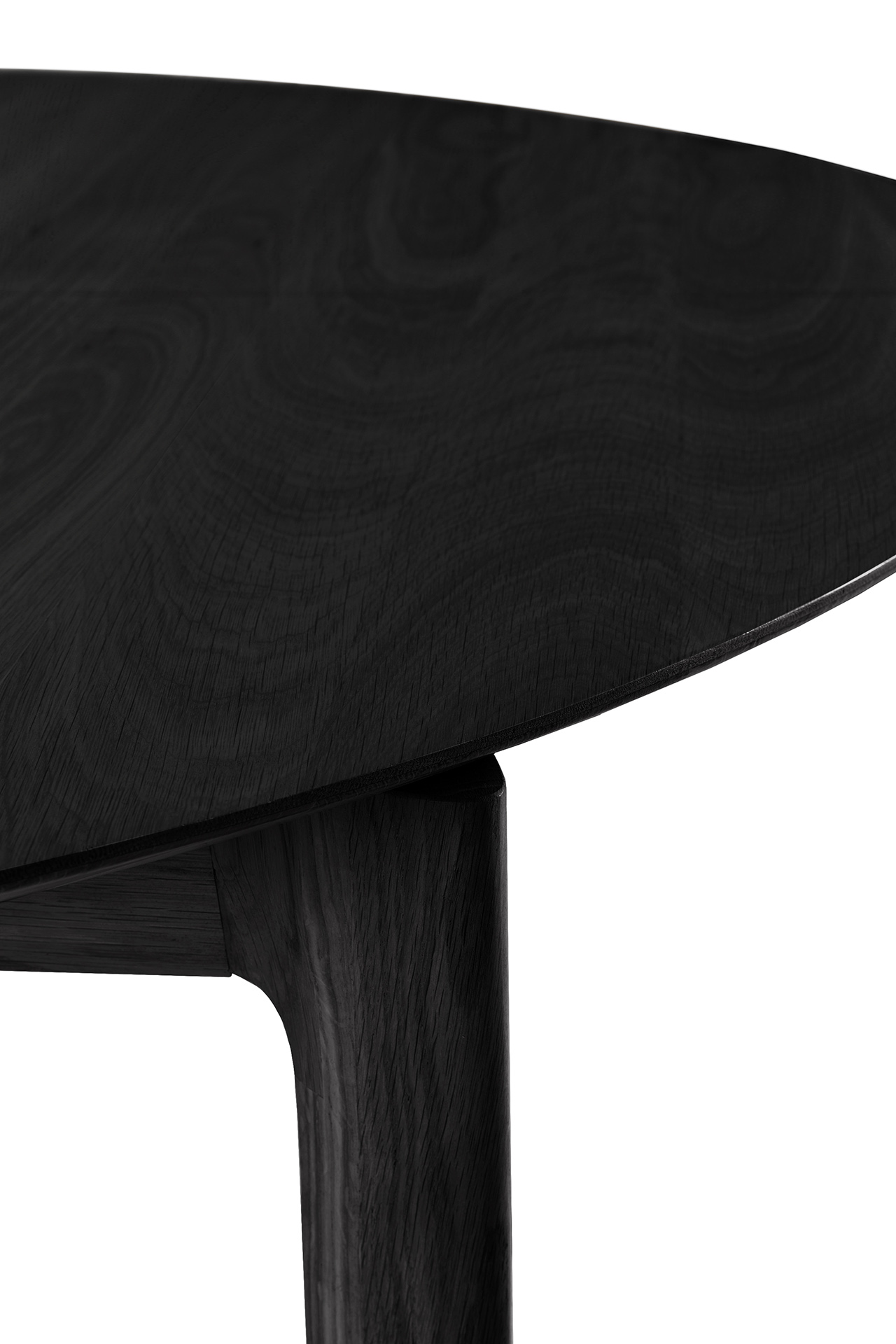 Tafel Bok - rond - uitschuifbaar 129/179 - zwart eiken