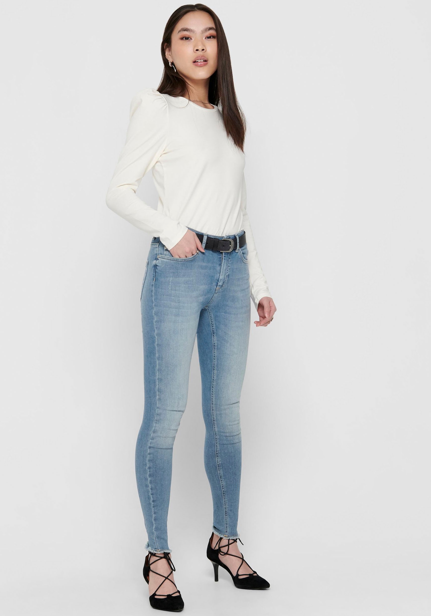 ONLY Ankle-Jeans »ONLBLUSH MID SK AK RAW REA1467«