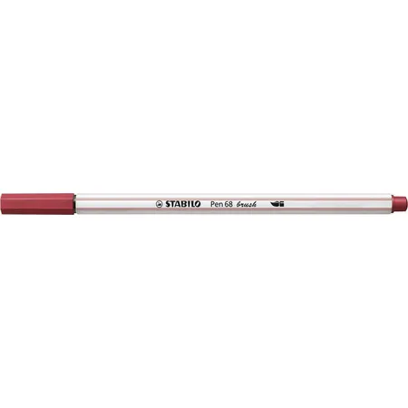 Premium-Filzstift mit Pinselspitze für variable Strichstärken - STABILO Pen 68 brush - Einzelstift - dunkelrot