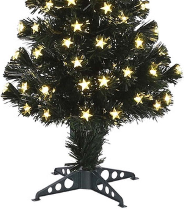 Luca Lighting Mercury Kunstkerstboom met Fibre Optic Verlichting - H90 x Ø40 cm - Groen