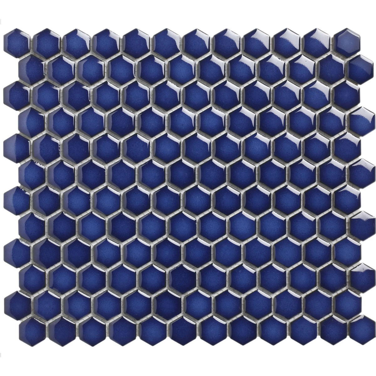 The Mosaic Factory Barcelona mini hexagon mozaïek tegels 26x30 kobaltblauw