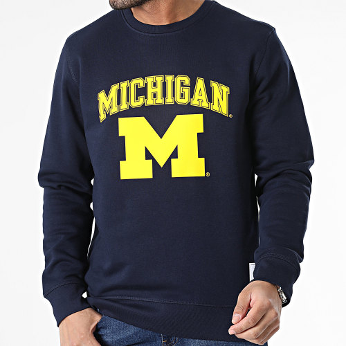 Sweat Crewneck Michigan Bleu Marine Jaune