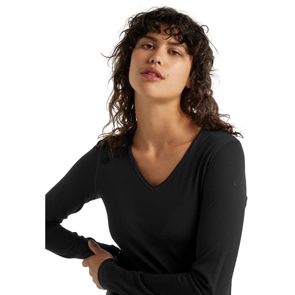 T-shirt thermique ICEBREAKER W 200 OASIS LS V BLACK
