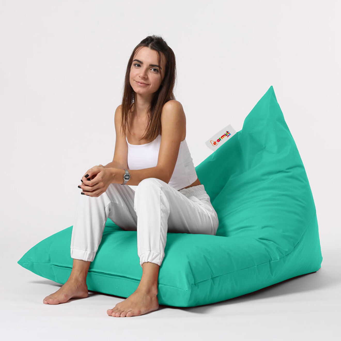 Homitis Pouf Pyramid turquoise - 145x35x90 cm