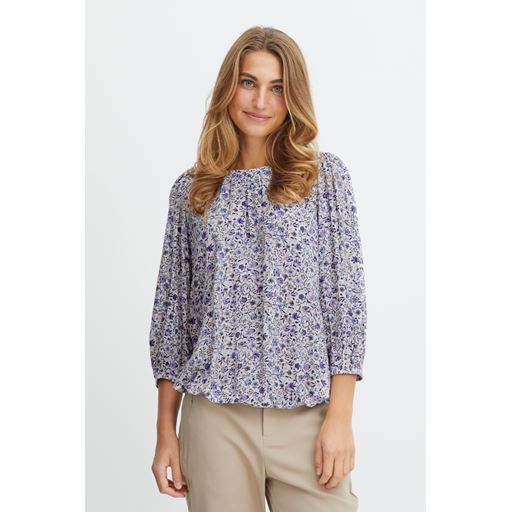 Fransa Blomsterprint Bluse, Birch Mix, S