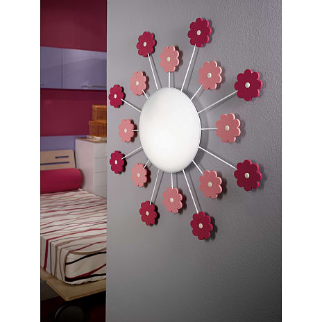 Viki loftlampe pink blomster