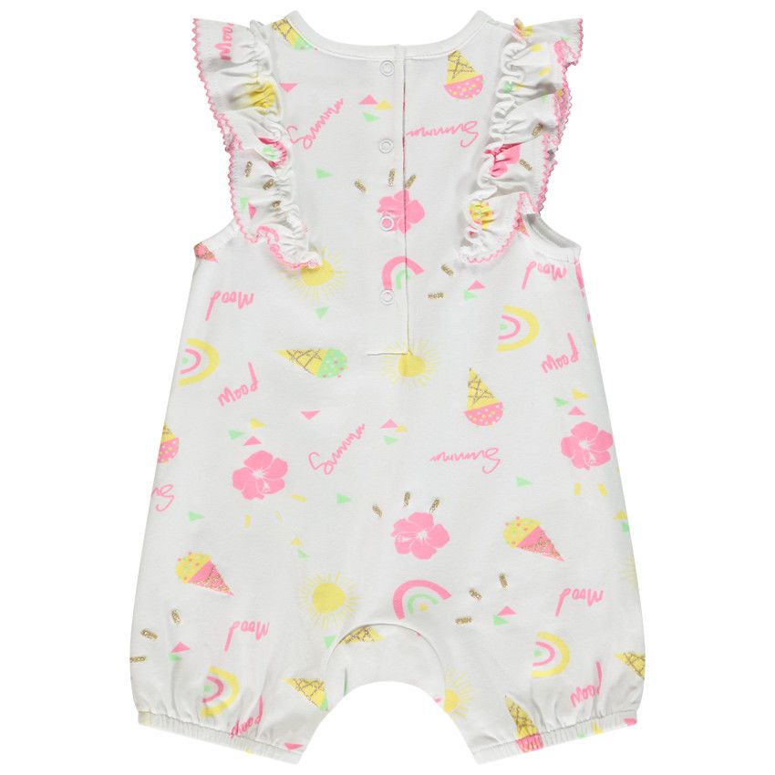Lot de 2 combinaisons courtes Glace pour bébé fille - Blanc