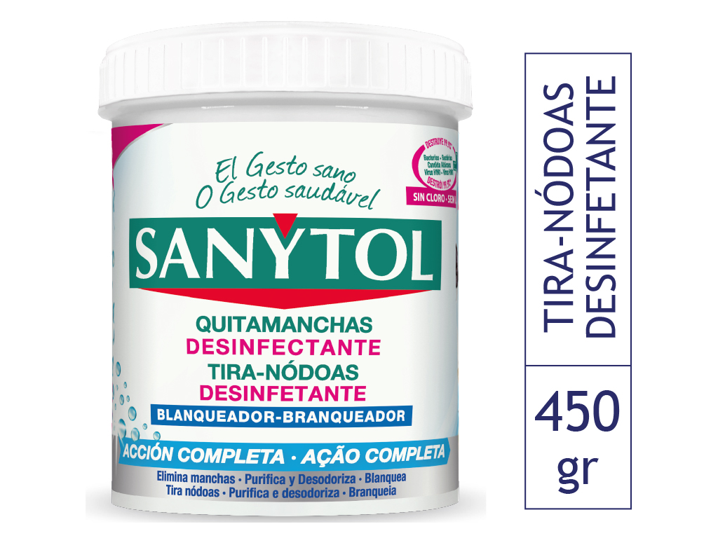 Tira Nódoas Branqueador Desinfetante Sanytol 450gr