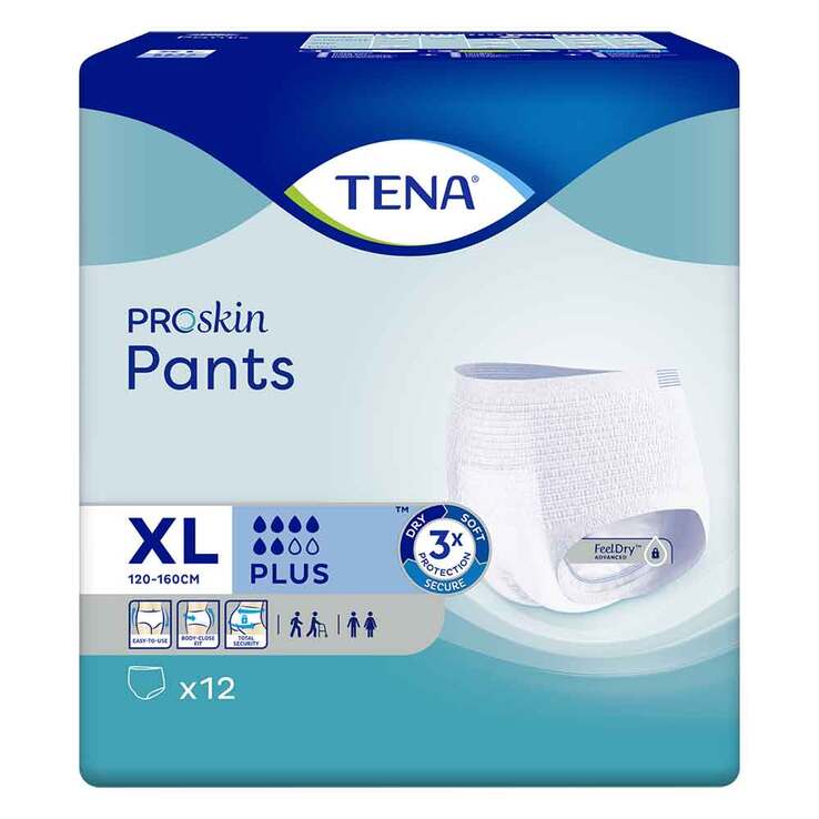 TENA Pants Plus XL Einweghosen bei Inkontinenz, 12 St