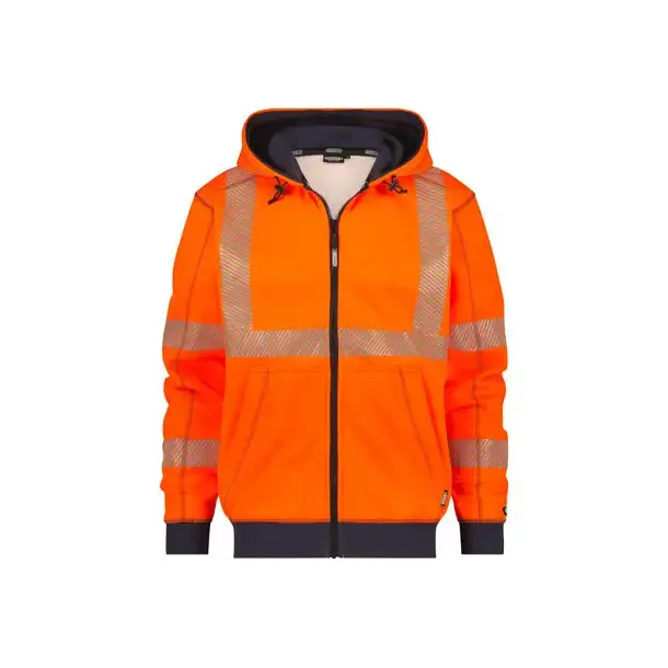 DASSY ® EVANS (300380) HÆTTE SWEATSHIRT MED HØJ SYNLIGHED orange og blå