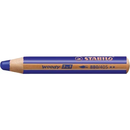 Buntstift, Wasserfarbe & Wachsmalkreide - STABILO woody 3 in 1 - ARTY - 10er Pack - mit 10 verschiedenen Farben und Spitzer
