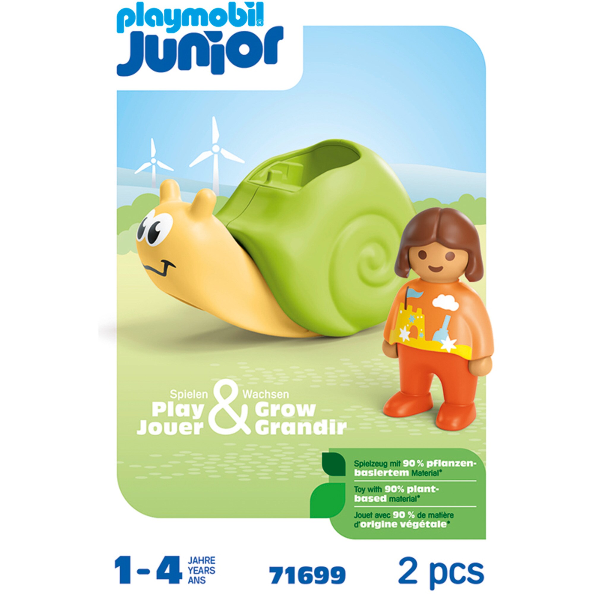 PLAYMOBIL Konstruktionsspielzeug Junior: Schaukelschnecke mit Rasselfunktion