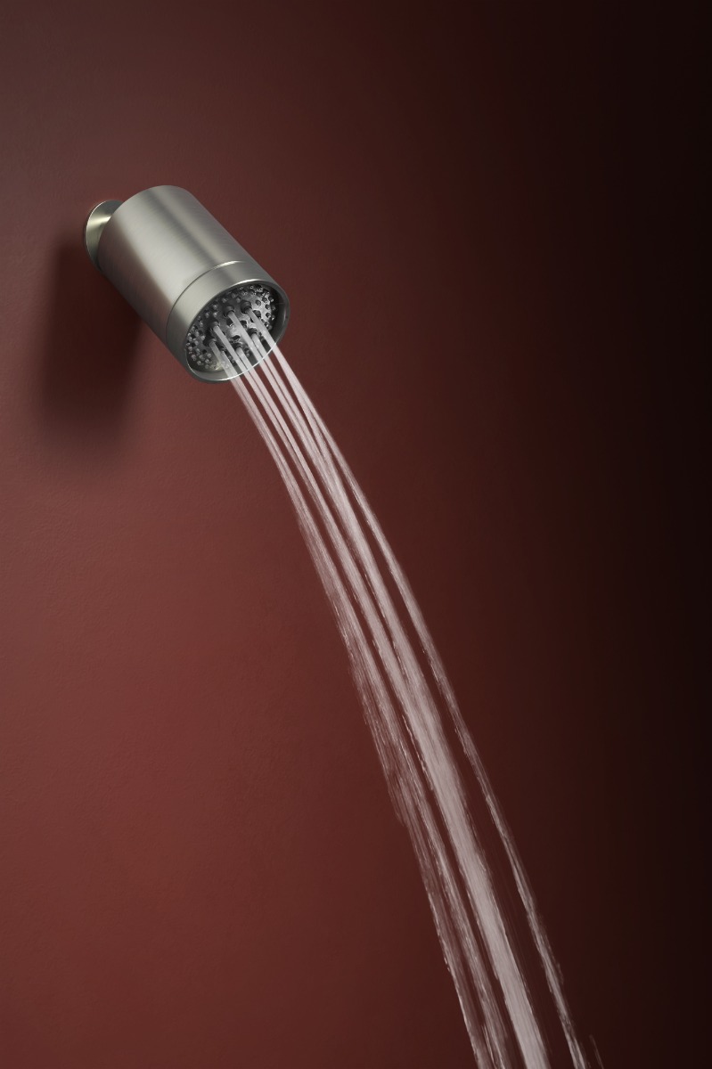Hotbath Cobber hoofddouche met 3 standen en muurbevestiging messing geborsteld