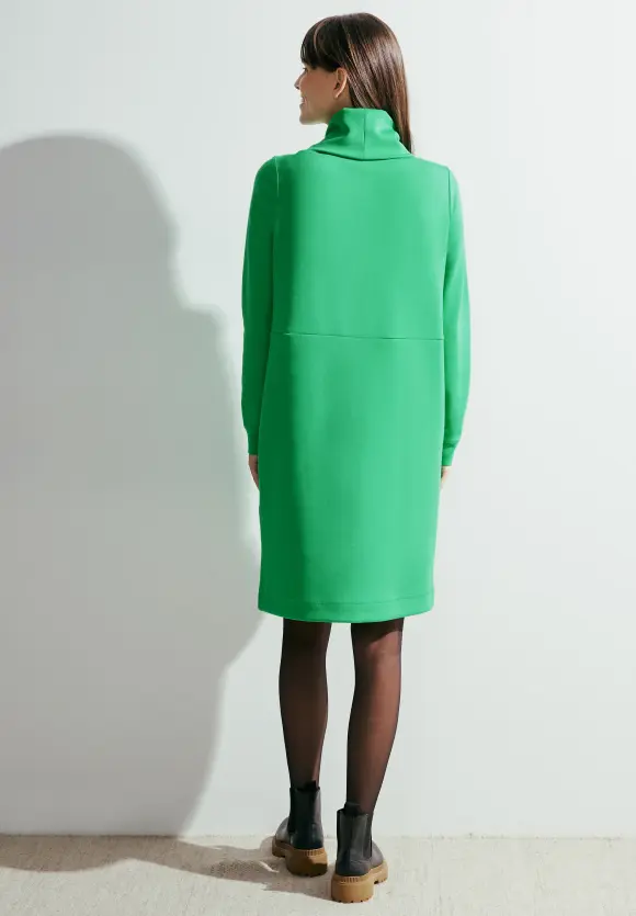 Big Kragen Sweatkleid - celery green