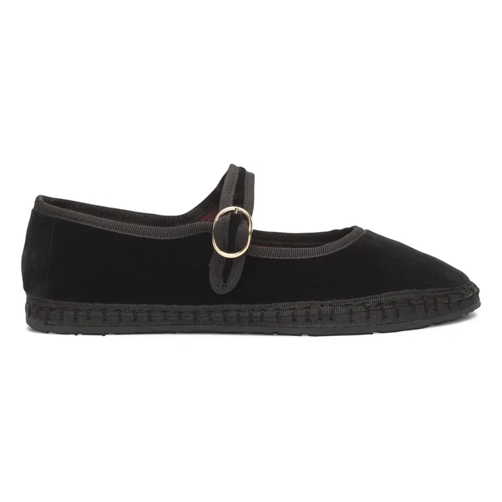 Flabelus Ballerines Slippers Antonia Velours | Noir