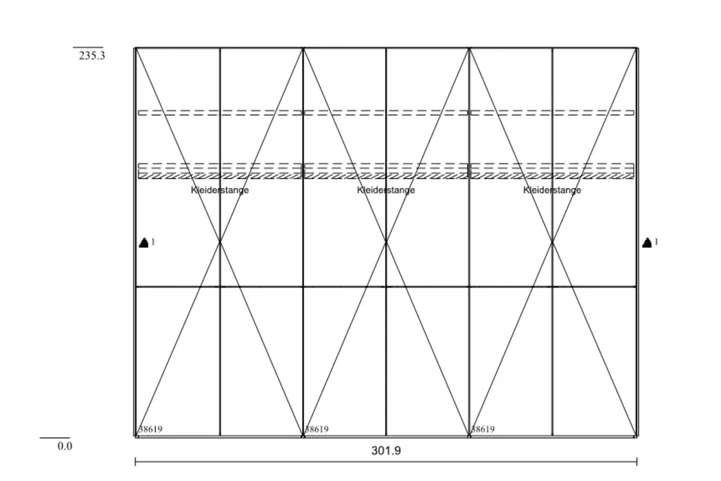 Kleiderschrank Marsala 300 x 235 cm