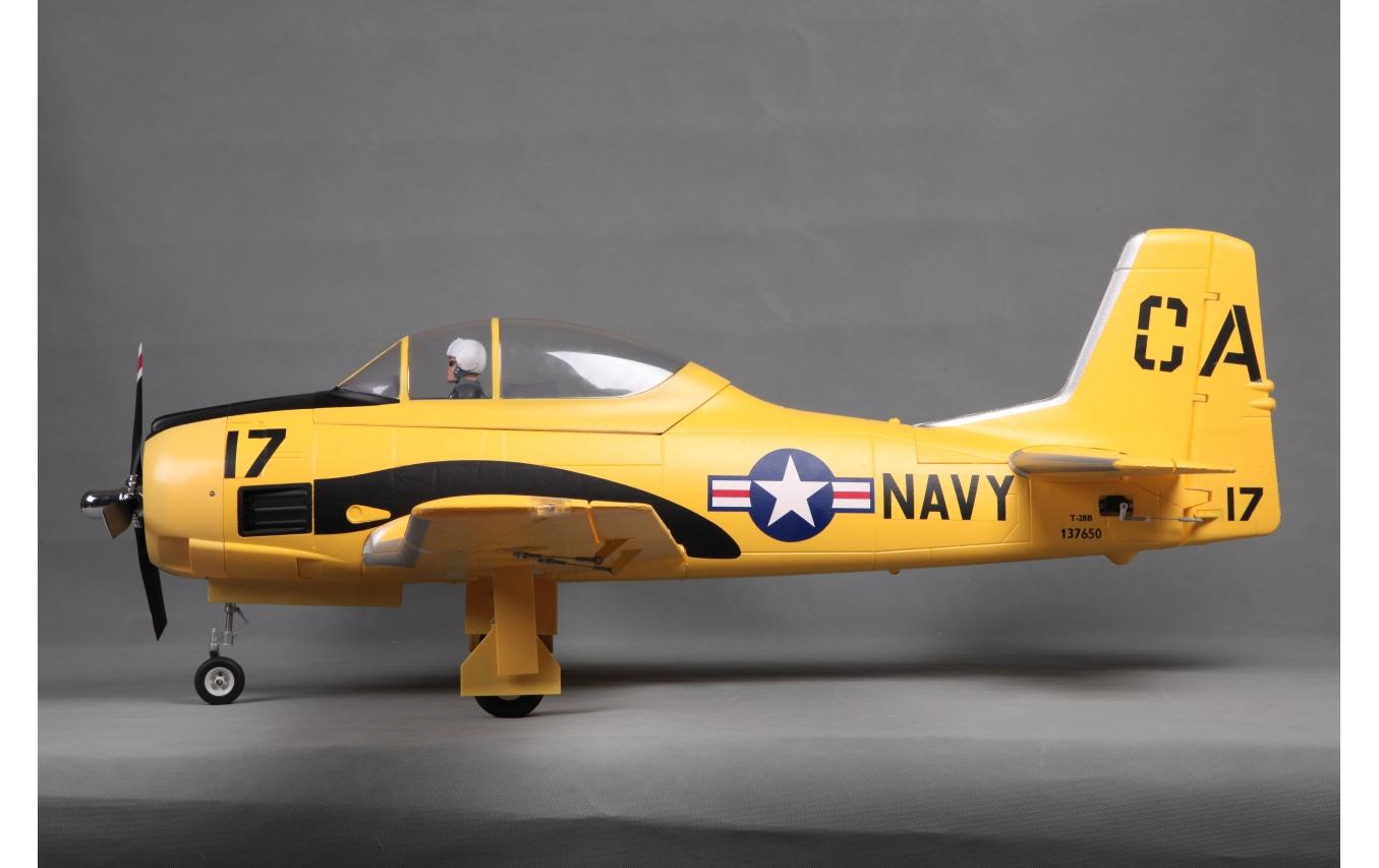 Warbird Trojan T-28D V4 1400 mm, gelb PNP<br>Detaillierter Scale Warbird mit elektrischem Einziehfahrwerk