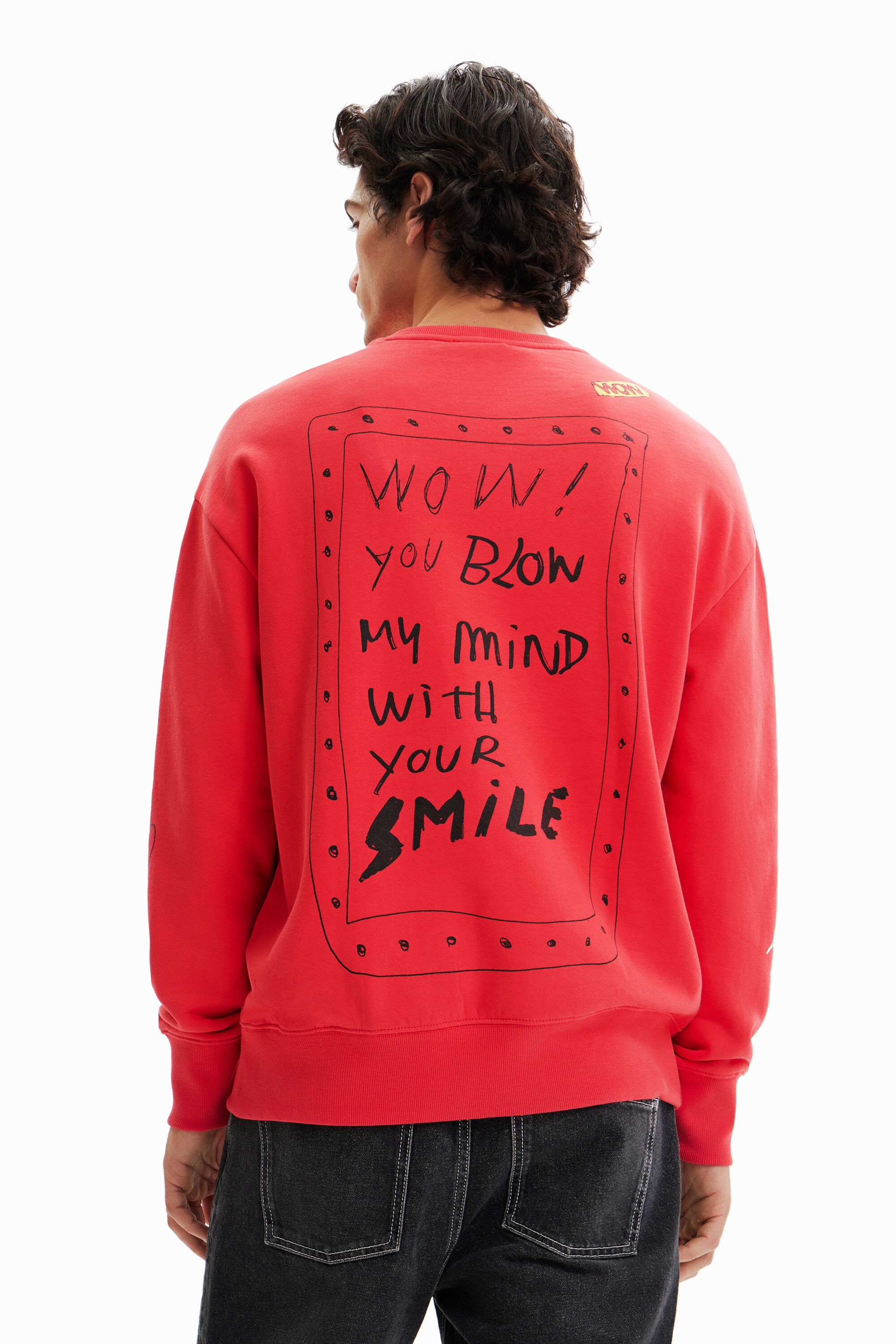 Sweat-shirt oiseau brodé