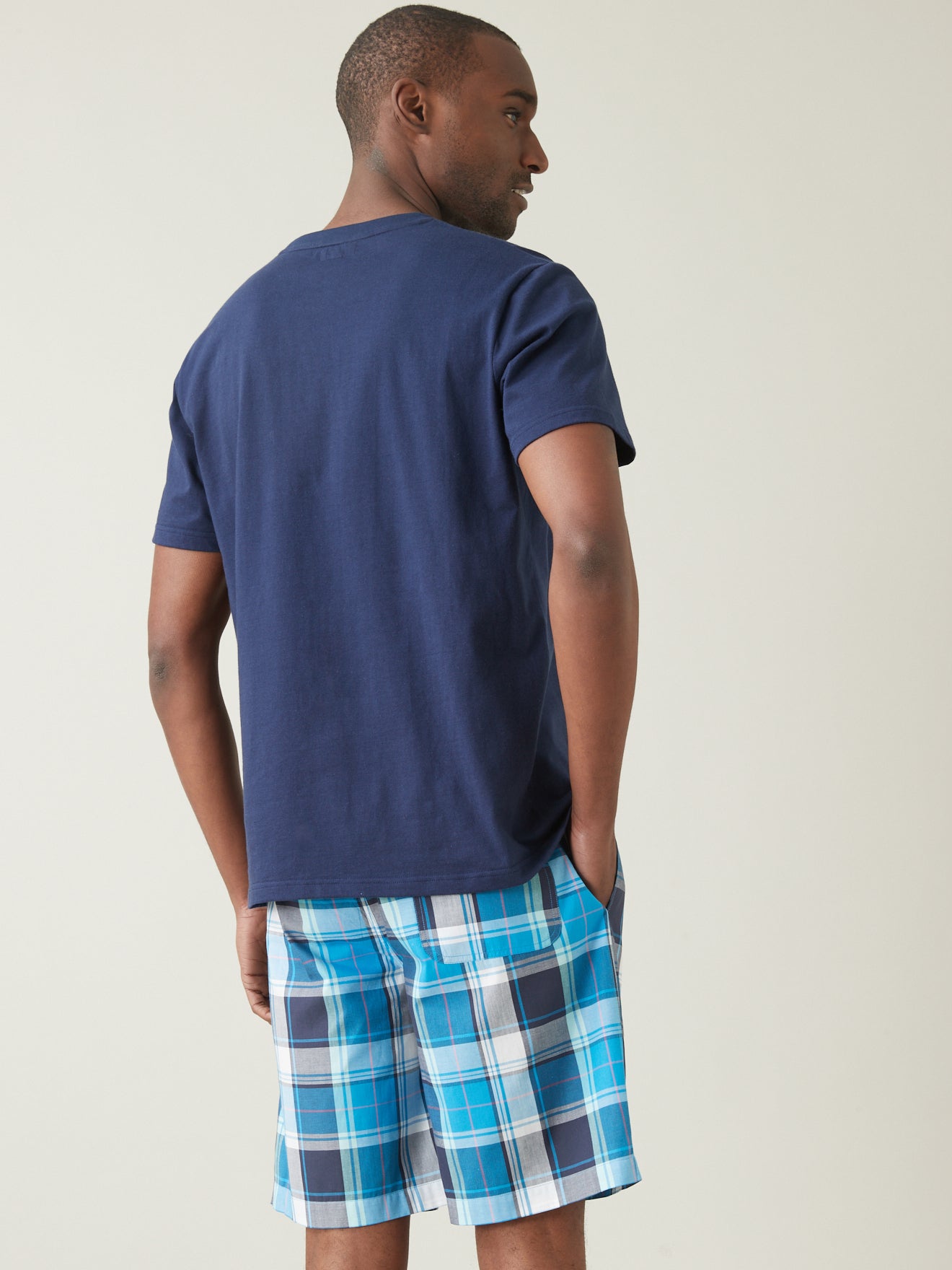 Pyjama short bi-matière homme