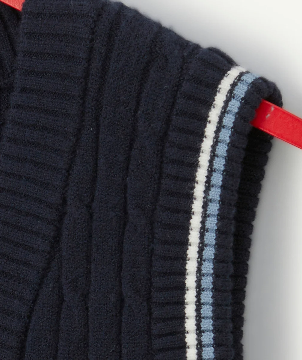 PULL SANS MANCHES FILLE BLEU MARINE