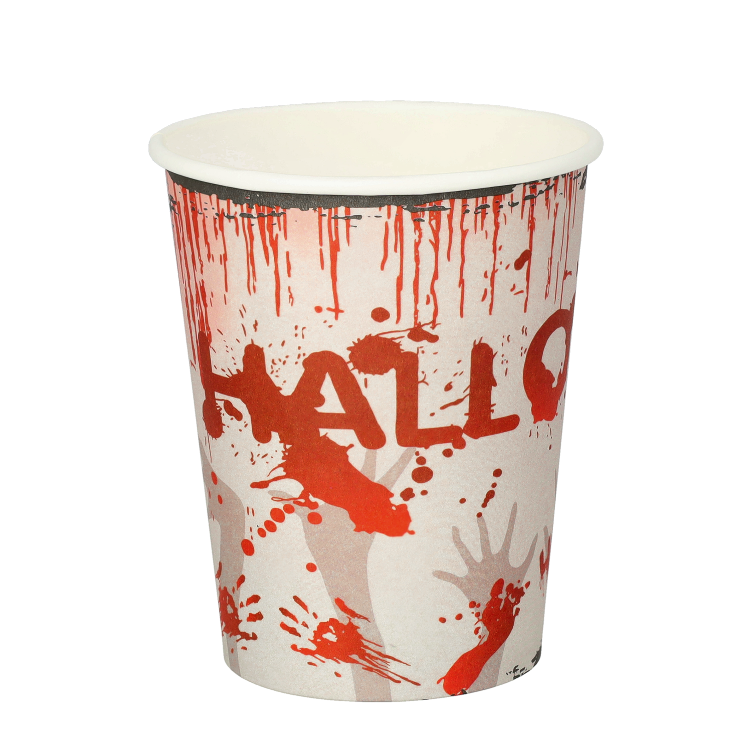 (92-tlg. Set) Einweg Geschirr Halloween Party Tisch Deko inkl. Teller / Servietten / Papp Becher - Help