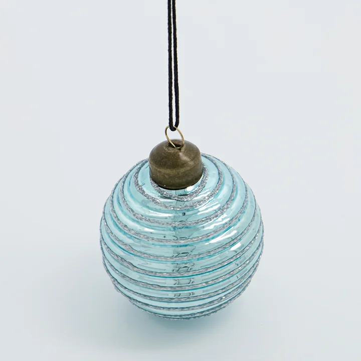 House Doctor - Lolli Christbaumkugel, Ø 6 cm, blau (6er-Set)