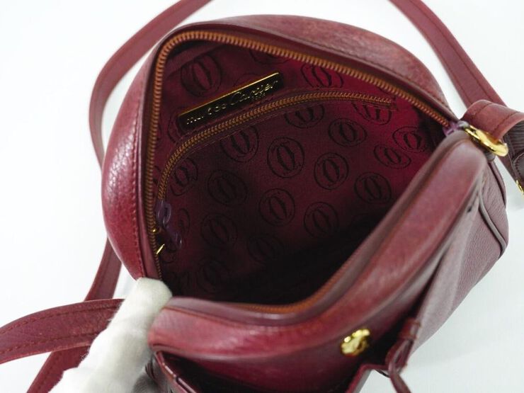 Cartier Vintage Cartier Shoulder Bag Burgundy
