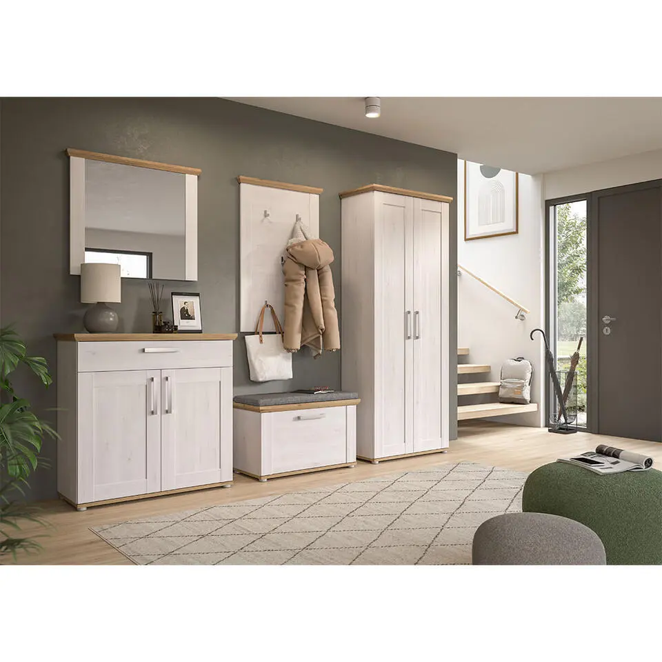 Hioshop Verona schoenenkast 1 lade 2 deuren lariks decor