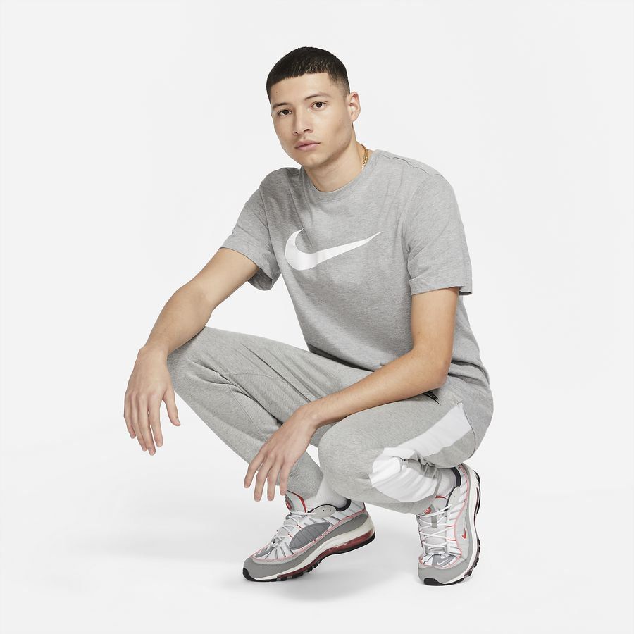 Nike T-Shirt NSW Icon Swoosh - Gris/Blanc