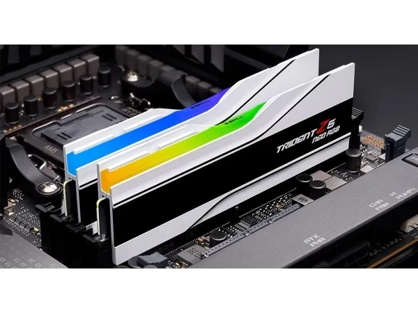 G.Skill Trident Z5 Neo RGB - DDR5 - sæt - 48 GB: 2 x 24 GB - DIMM 288-PIN - 6400 MHz / PC5-51200 - CL32 - 1.35 V - ikke bufferet - on-die ECC - hvid