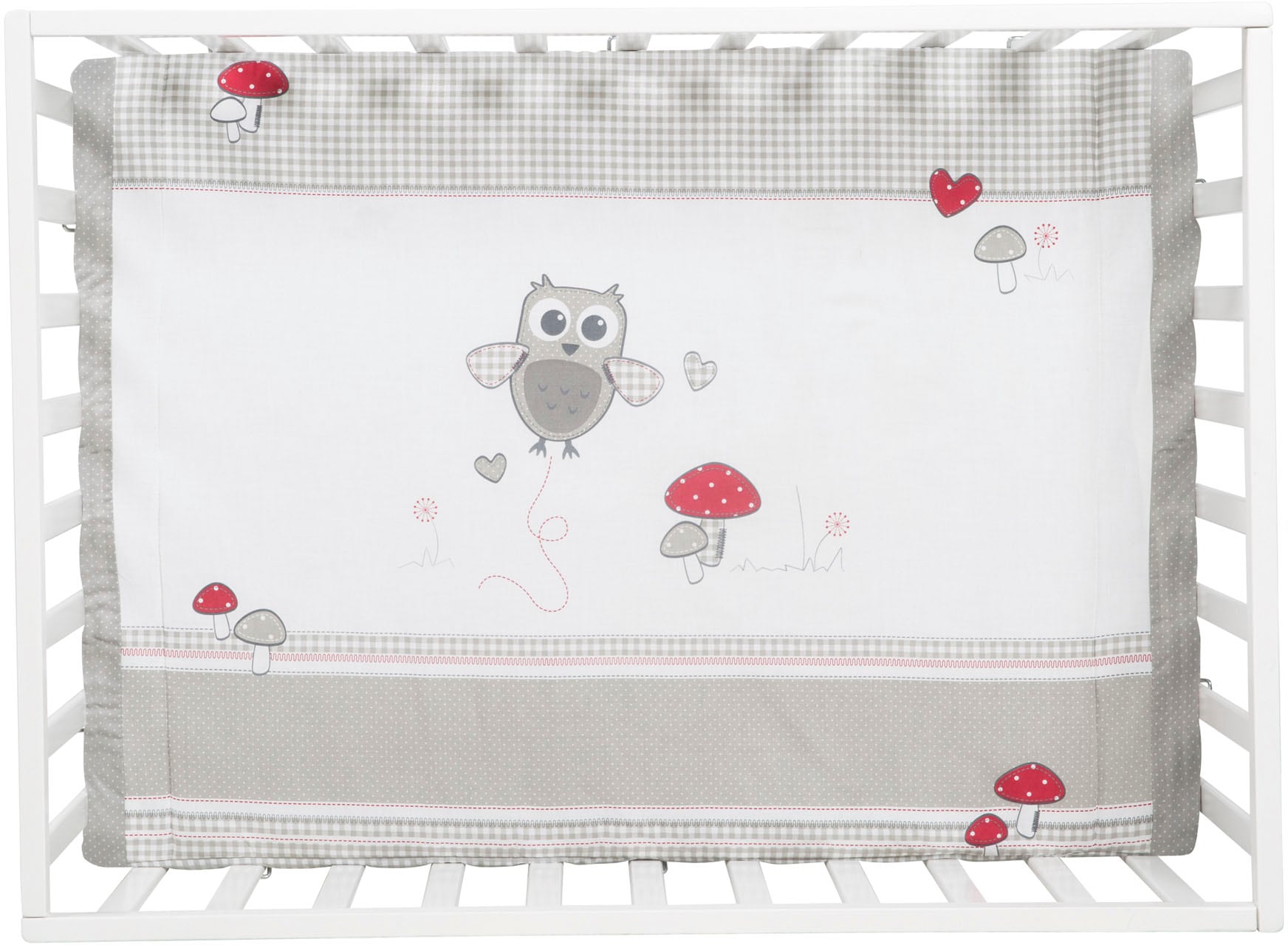 roba® Laufgitter »Adam & Eule weiss, 100x75 cm« bis 15 kg mit Stoffeinlage